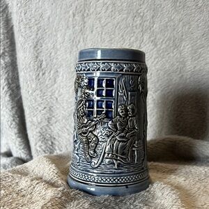 Blue Ceramic Art Vase